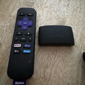 Roku Remote and Streaming Device - Black and Purple